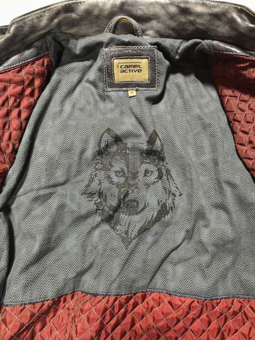 Кожаная куртка CAMEL ACTIV,кожа ягненка ,Индия 50-52р.