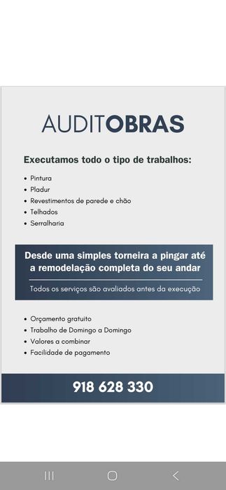 Todo tipo de serviço obras e reforma