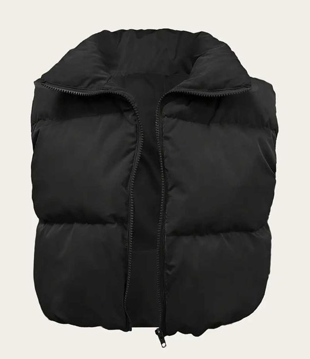 Colete Preto Curto Cropped M/L - Estrear