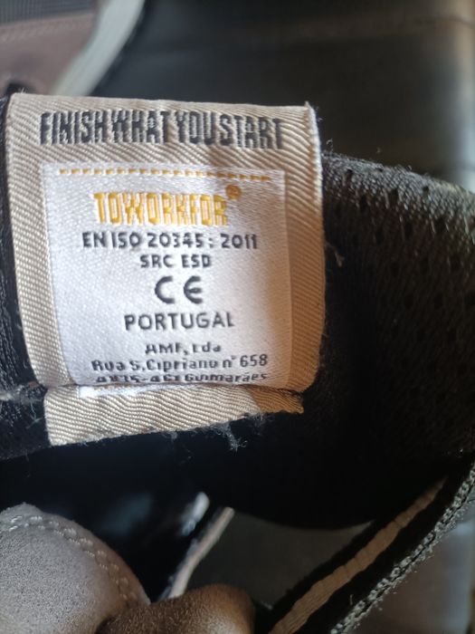 Sapatos de Protecção Fabricados em Portugal de Excelente Qualidade n46