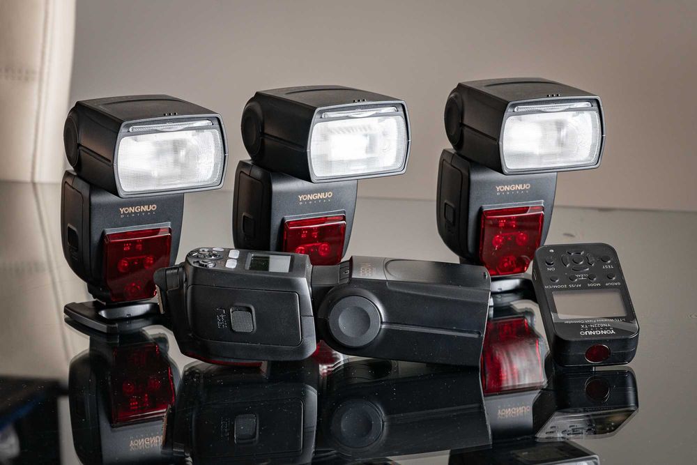 ZESTAW PORTRETOWY / MINI STUDIO 4x lampy, softboxy, firmowe - CAŁOŚĆ