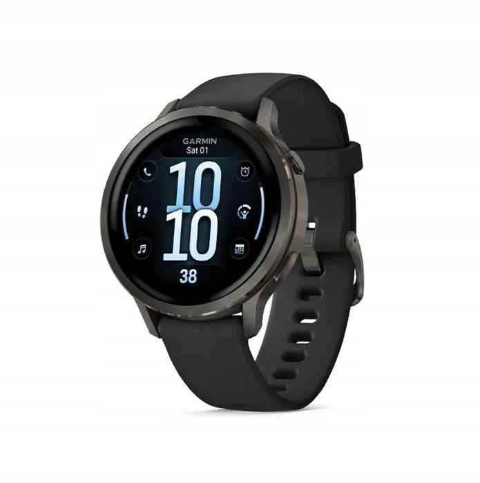 Smartwatch Garmin Venu 4 41mm (czarny z silikonowym paskiem)