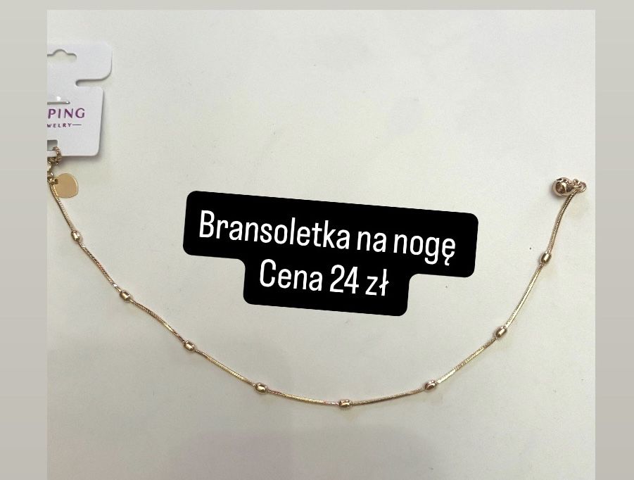 Elegancka bransoletka na noge stal chirurgiczna