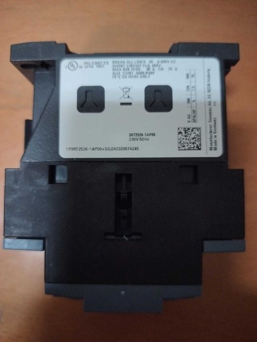 Contator de Potência Siemens Sirius 3RT2526-1AP00 (Novo)