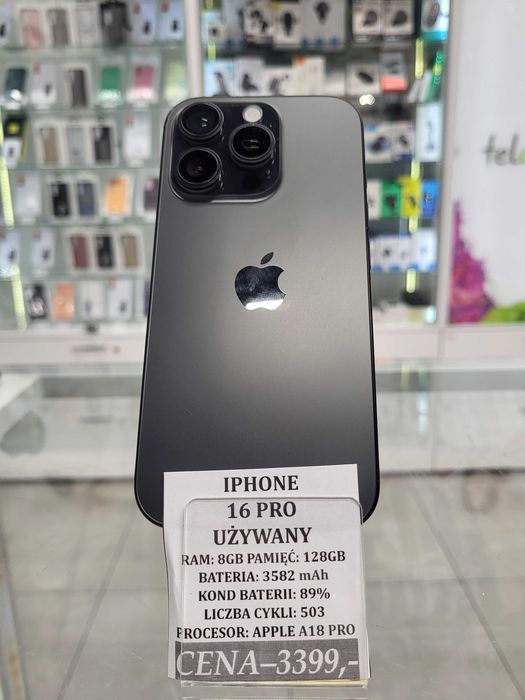 Iphone 16 Pro 128GB Bat 89% Telakces Felicity *Raty 0%