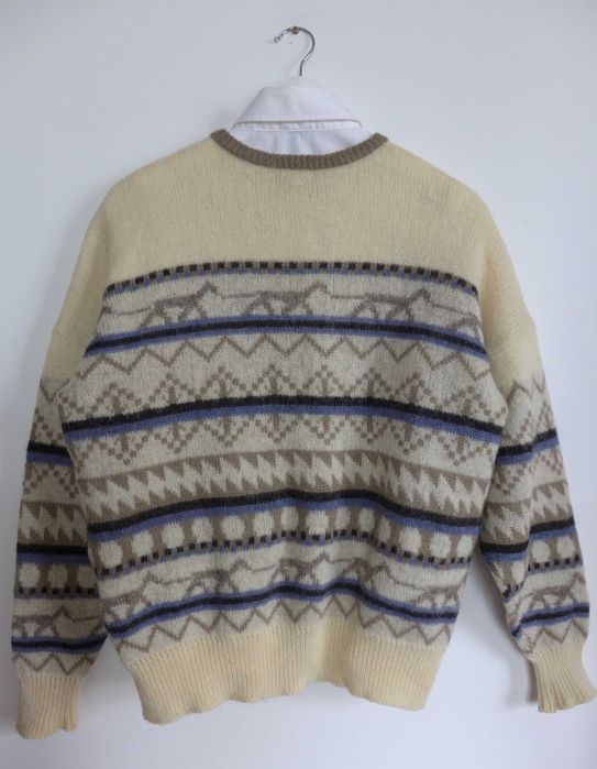 M L Iceland wełniany sweter islandzki UNISEX Vintage WEŁNA ISLANDZKA