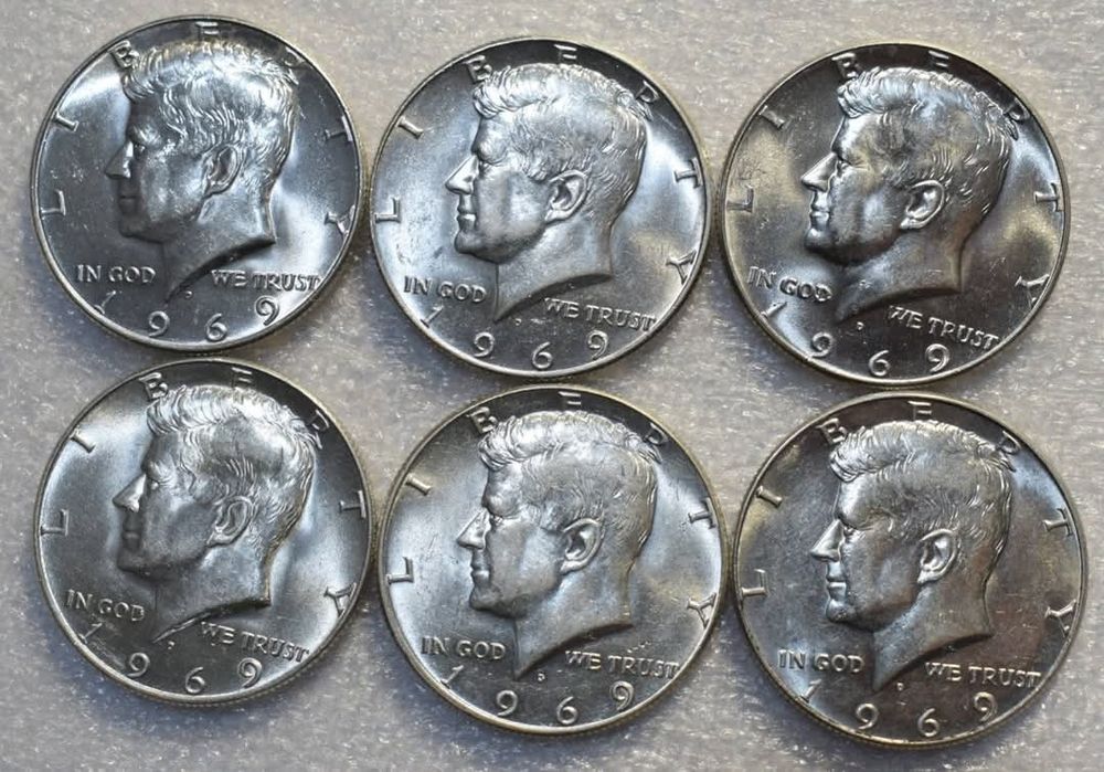 1/2 доллара 1969рр США Кеннеді. СРІБЛО!