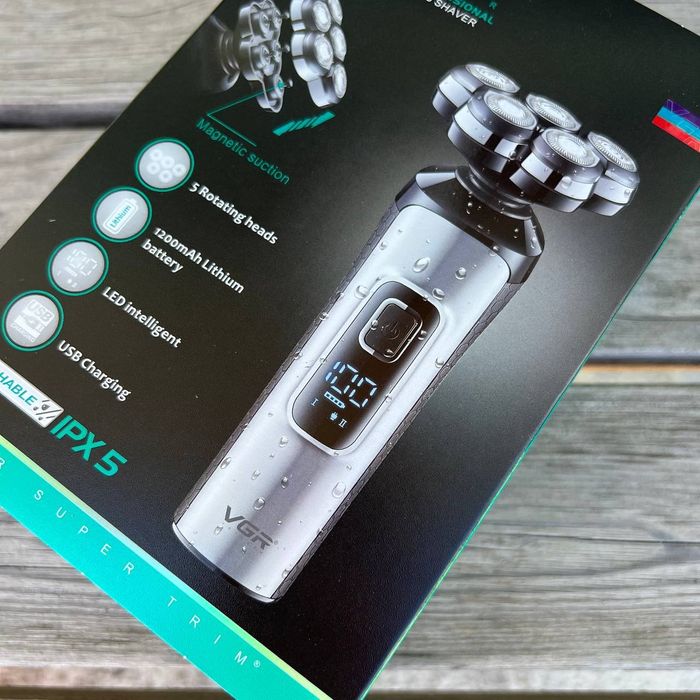 Мужская электробритва VGR V-385, роторная, с плавающими головками !