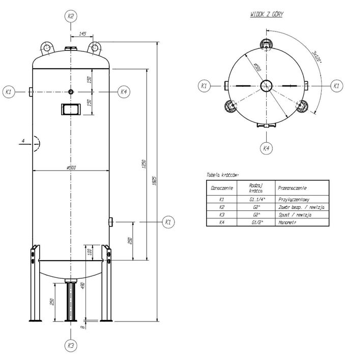 Sprężarka śrubowa LUFT 700 - 5,5kW - 650L/min. + Osuszacz + Butla 270L