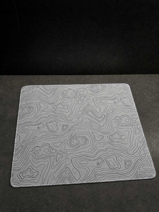 Килимок для миші Topographic 40x45 см XXL Deskmat Ігровий килимок Чорний/Білий