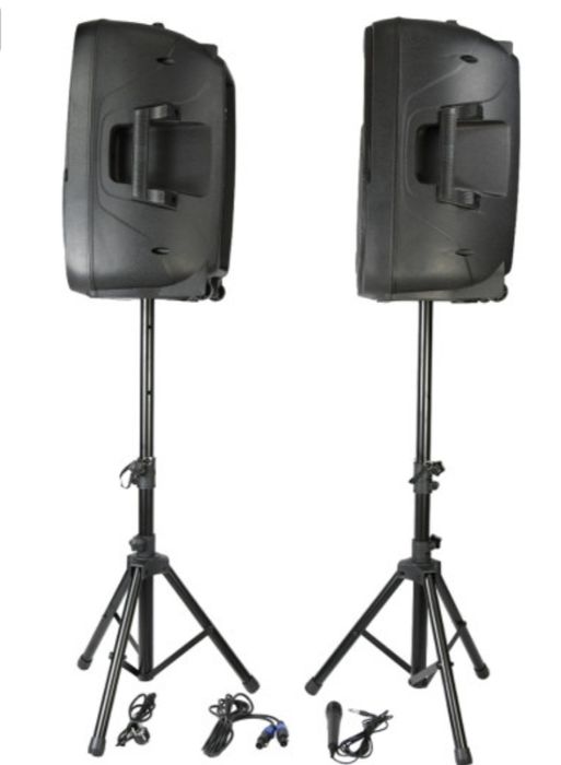 Colunas Ativa e Passiva 2x15 1000W VSOUND