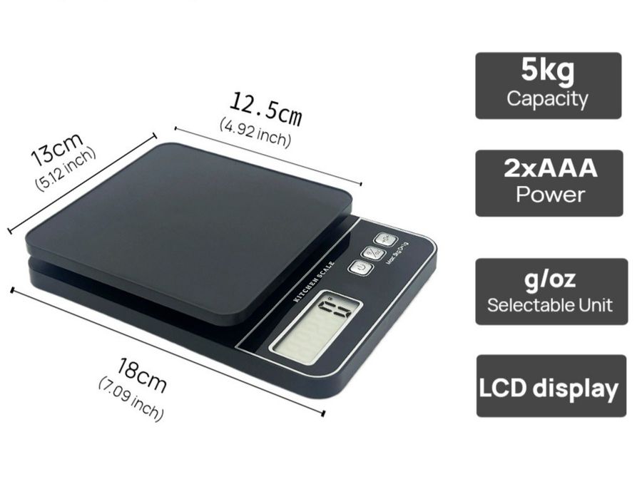 Ваги кухонні точні до 5 кг точність 1 грам