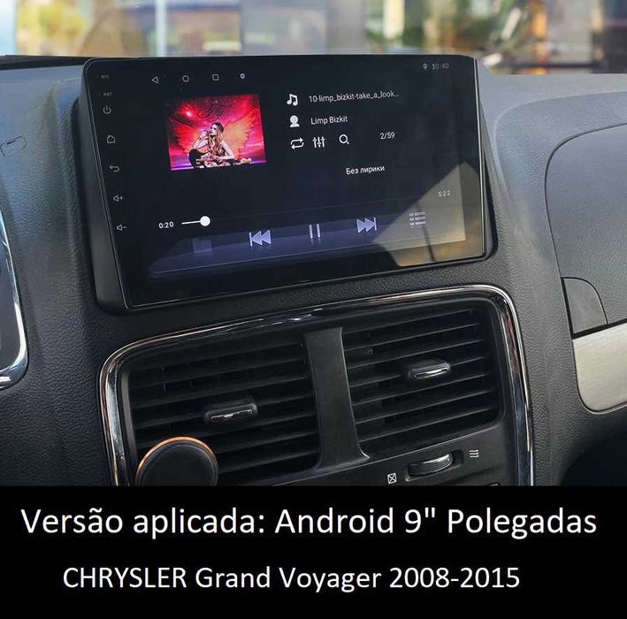 (NOVO) Rádio 2DIN • CHRYSLER Voyager / Grand Voyager • Android 4+64GB