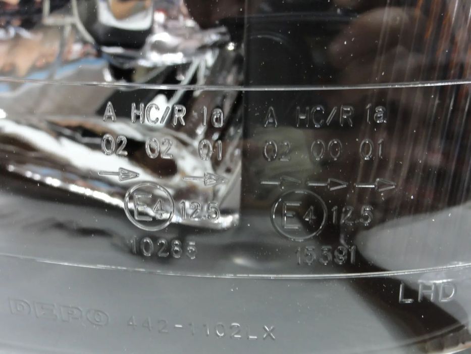 Faróis frontais com luz branca 5000k Opel corsa B Fundo Preto regulação elétrica