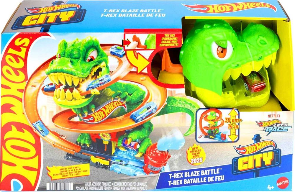 Новий набір Hot Wheels City Track T-Rex. Хот Вілс Трек Ті - Рекс
