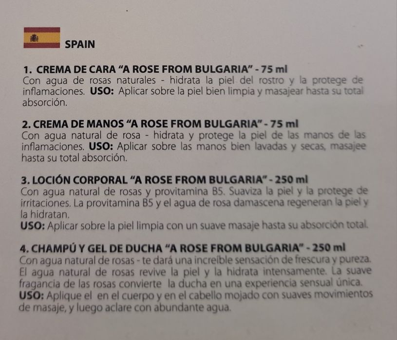 Conjunto creme (corpo,rosto, mãos)+shampoo