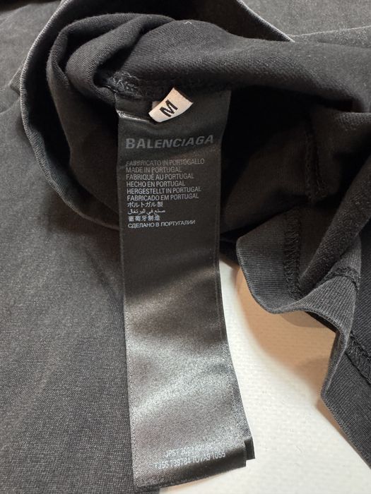 Лонгслів Balenciaga Logo M L Washed Black ERD Vetements