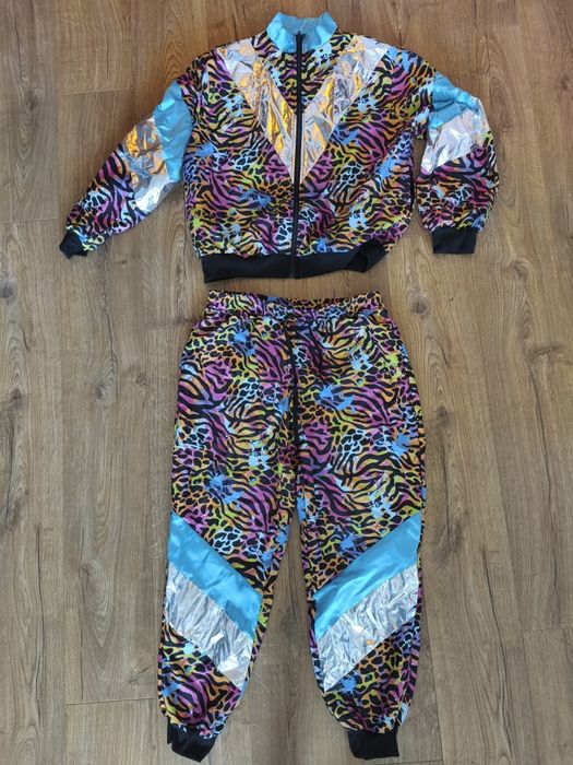 Strój Dres Neon impreza bal halloween/peruka