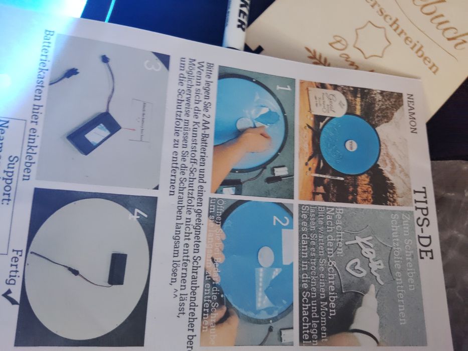 Gadżet świecący podpisy na gwiazdkach imprezowy