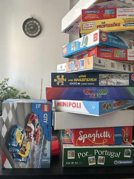 Lote de Jogos Educativos + Jogos de Tabuleiro + Puzzle + LEGO