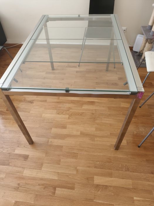 Mesa vidro extensível