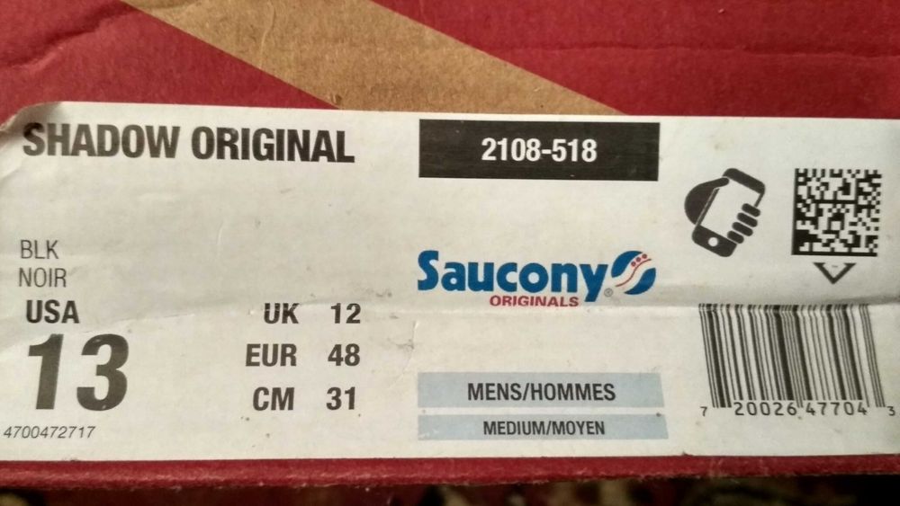 Чоловічі кросівки Saucony Shadow Original(2108-518) 48-31см.