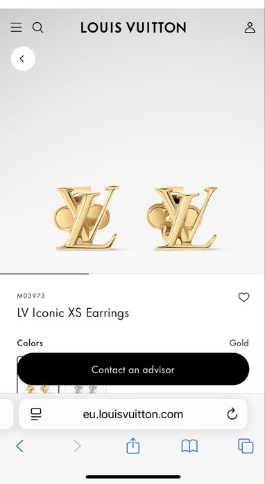 Сережки LV Iconic Louis Vuitton оригінал