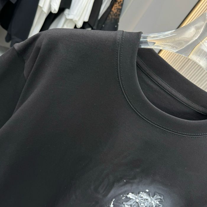 CHROME HEARTS футболка мужская оверсайз черная унисекс