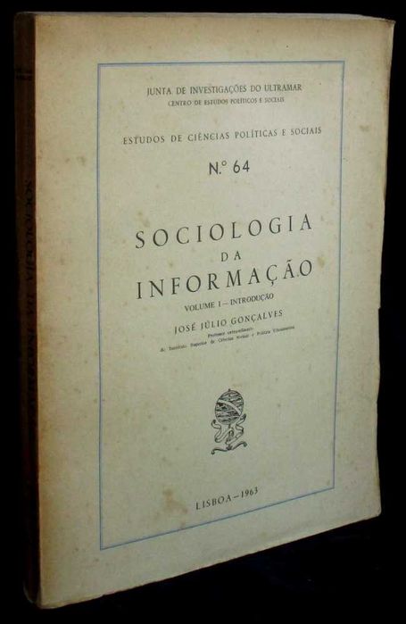 Livro Sociologia da Informação Volume I Introdução 1963