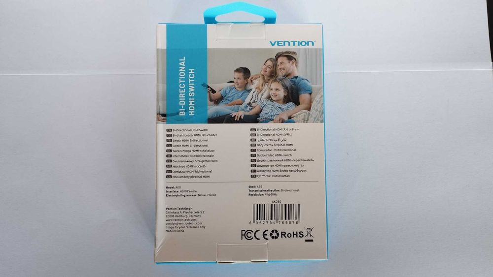 NOVO - Vention - HDMI 2.0 Splitter/Switch – 2 Ports, 4K/60Hz64752260524418121