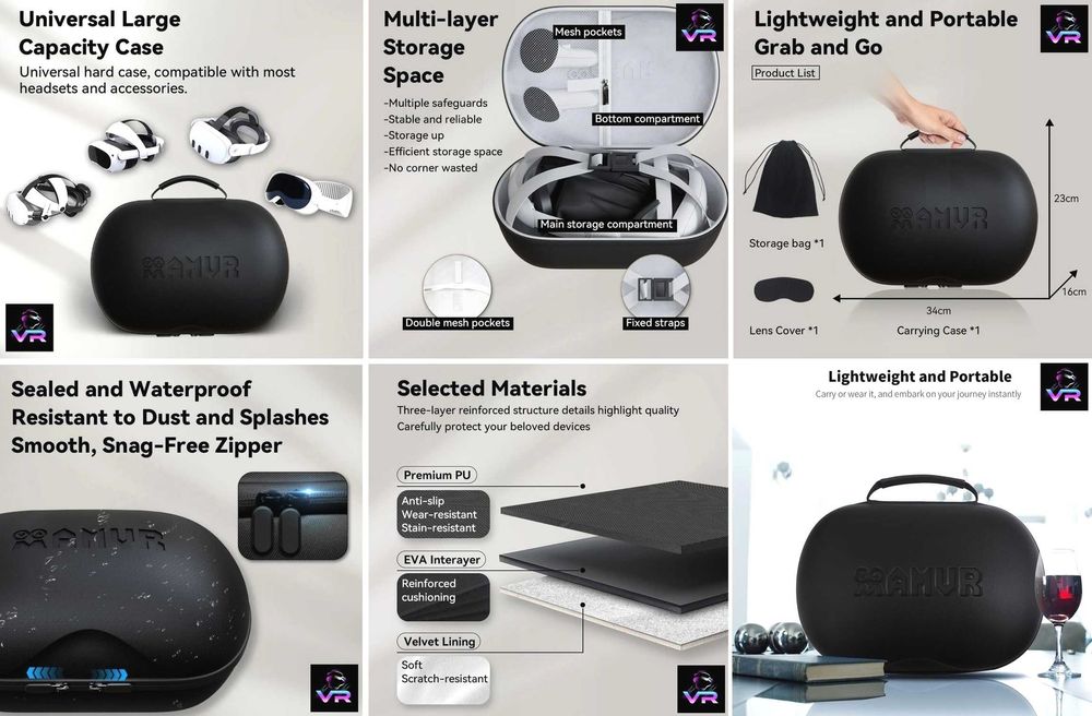 ‼️ Сумка-Кейс AMVR Meta Quest 3 (3S), Oculus Quest 2, PlayStation VR2