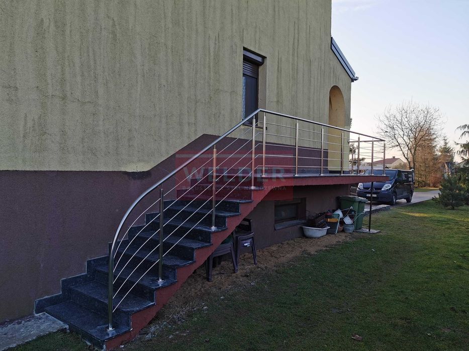 Balustrady nierdzewne Harfa Poręcz antracyt Barierka Balkon