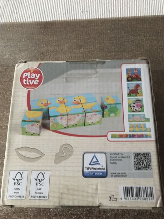 Klocki drewniane  Cube Puzzle Playtive  2 +