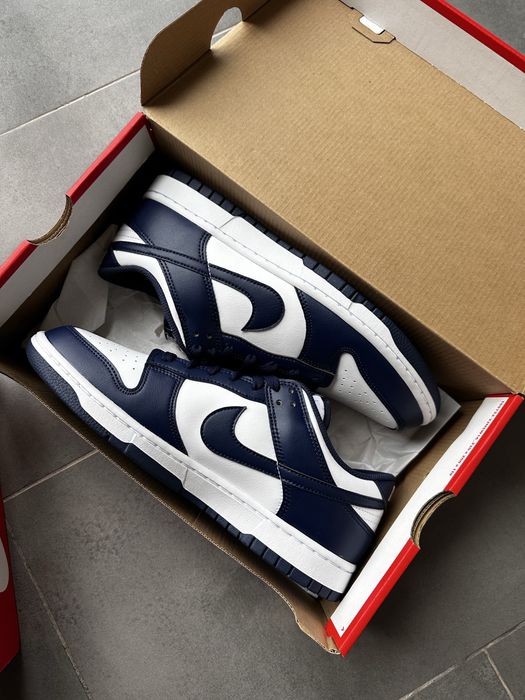 Оригінальні чоловічі кросівки Nike Dunk Low Retro Midnight Navy