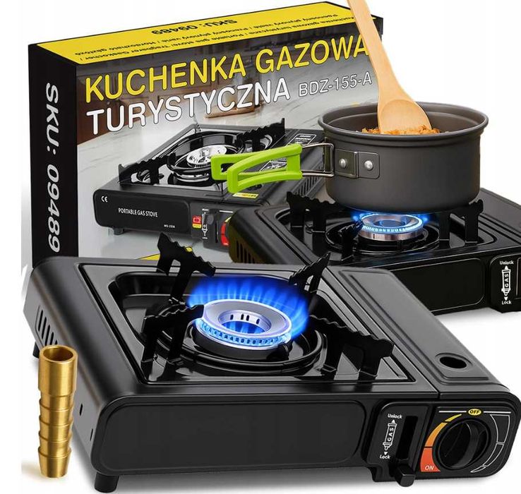 Kuchenka turystyczna gazowa – przenośna, walizka, 2w1
