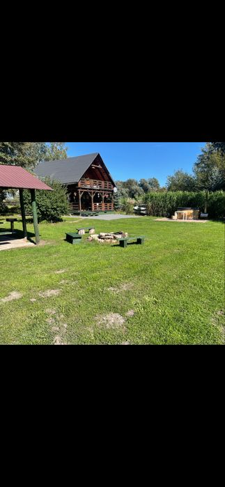 Domek dom drewniany jacuzzi balia ferie panieńskie kawalerskie