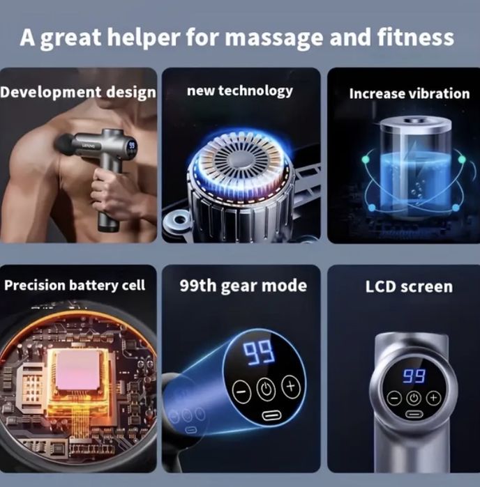 Перкуссионный массажер пистолет