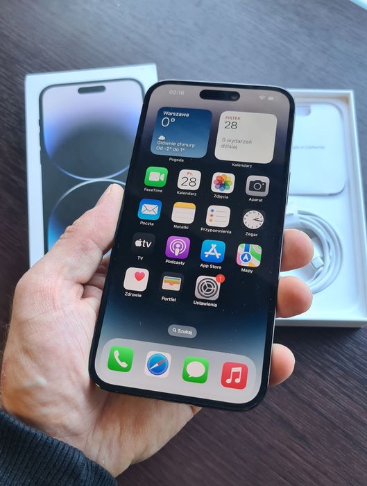 Iphone 14 PRO MAX 128GB Space Black KOMPLET gwarancja skup serwis GSM