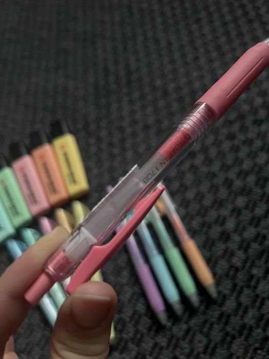 Zestaw stabilo boss pastel, pilot frixion długopisy zebra sarasa cli