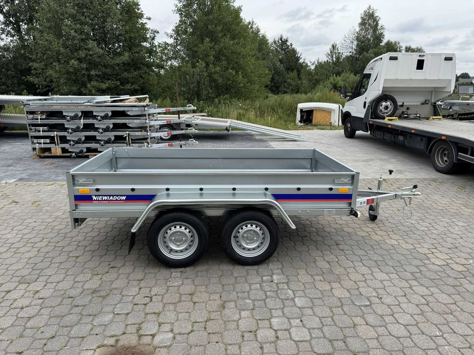 Niewiadów 263x132cm nowa przyczepka dwuosiowa 750kg BEG7527T raty leasing FV 23%