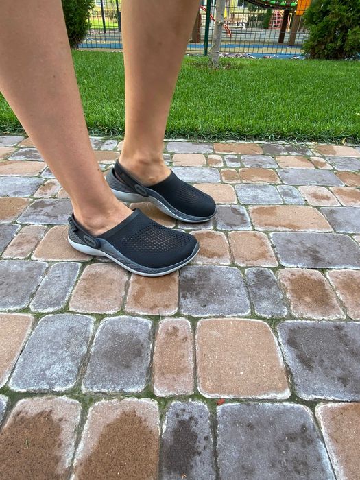 Crocs Literide 360 черные,с желтым  кроксы оригинал 36-44