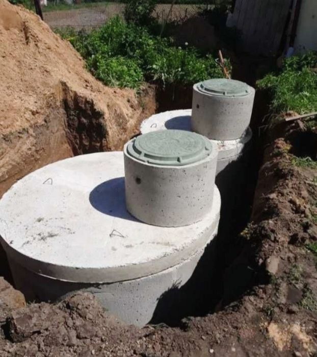 Каналізація, септик під ключ, копка вигрібної ями 3-6-10-15 м3