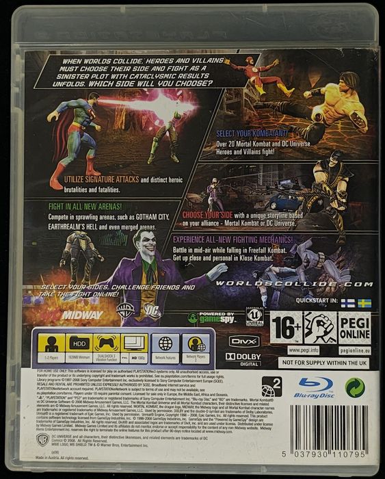 Mortal Kombat vs DC Universe na PS3 Gra po angielsku Komplet BDB stan