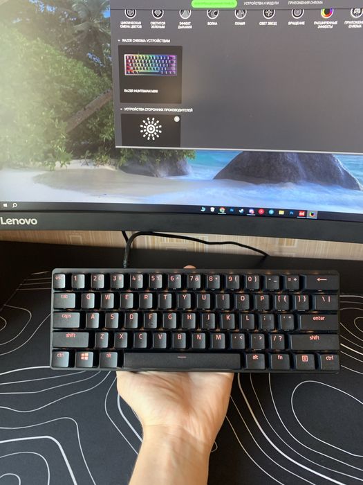 Клавіатура Razer Huntsman Mini Purple Switch, райзен хунстар міні