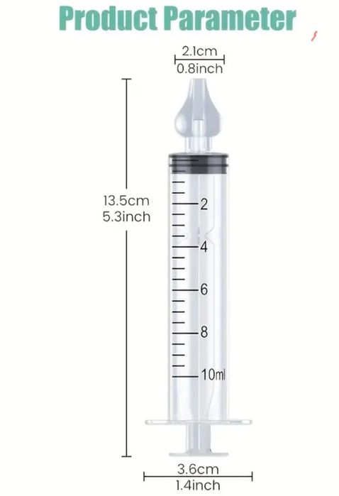 2pcs Seringa lavagem nasal