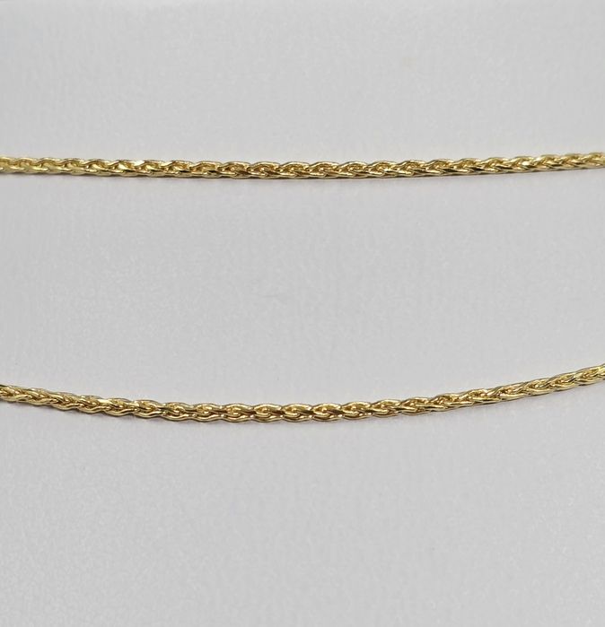 Złoty łańcuszek splot kłos próba 585 14k