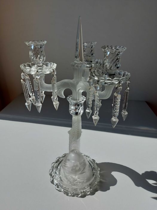 Candelabro Cristal Marinha Grande
