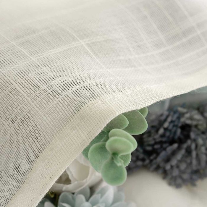 Zasłony Woalowe Przezroczyste, Lniane  140x215cm, Kość Słoniowa, 2 szt