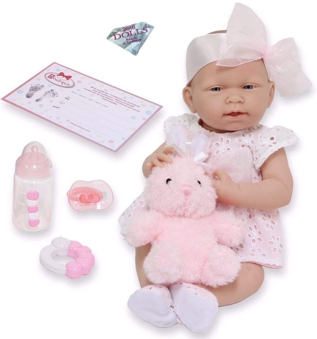Bebê Reborn 38cm La Newborn inclui tudo da imagem