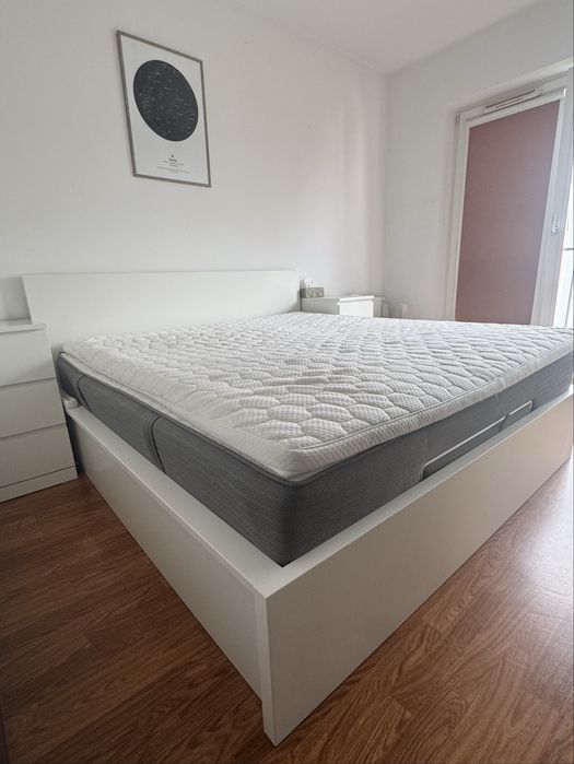 ŁÓŻKO IKEA MALM 180x200 cm + materac wart 5000 zł + gratis topmaterac